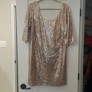 My Michelle 3/4 length sleeve sequin dress